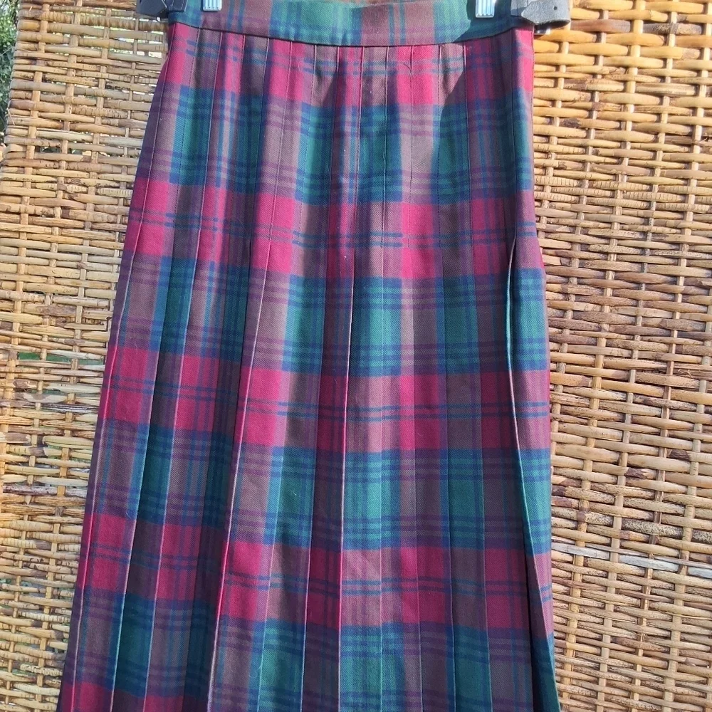 James Pringle Weavers True Tartan Wool Blend Skirt/ Kilt 10 NWT